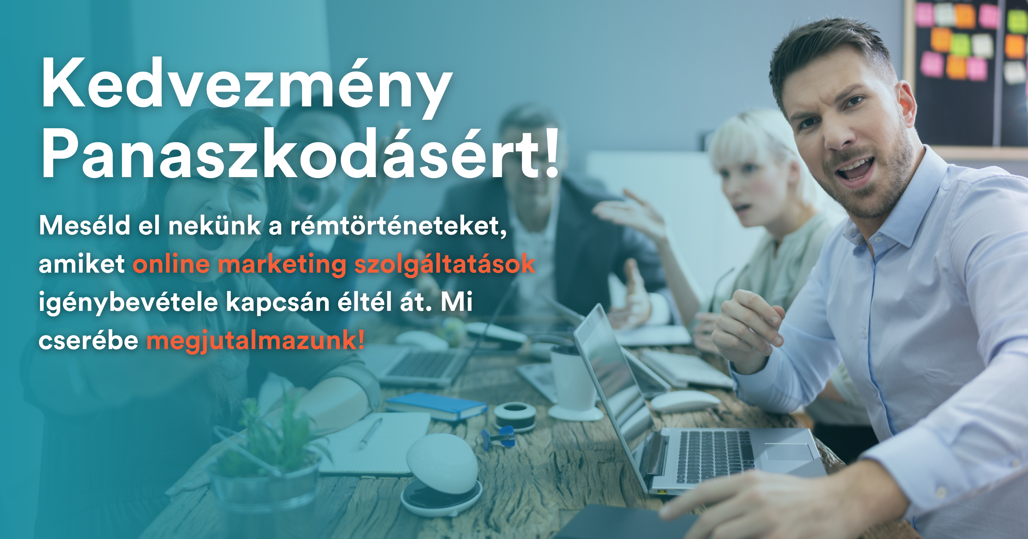 Panaszkodásrét kedvezmény!: A SocialWings új kezdeményezésének keretében megjutalmazunk téged, ha megosztod velünk korábbi negatív tapasztalataidat, amiket online marketinges szolgáltatások igénybevétele kapcsán kellett átélned!